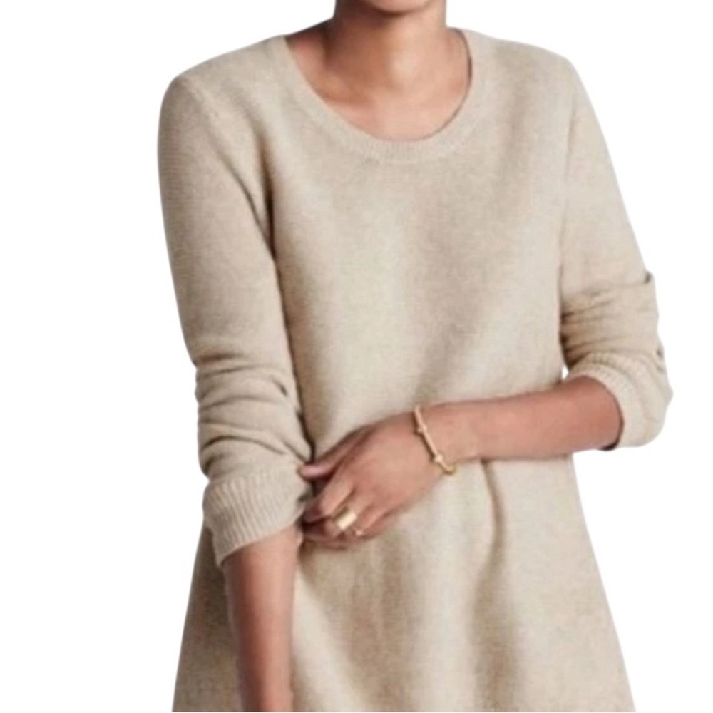 Madewell Beige light Knit Pullover Textured Neutral Oatmeal Sweater minimalist